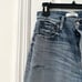 Moussy Vintage Fargo Denim High Rise Wide Cropped Straight Leg Jeans Slits 27