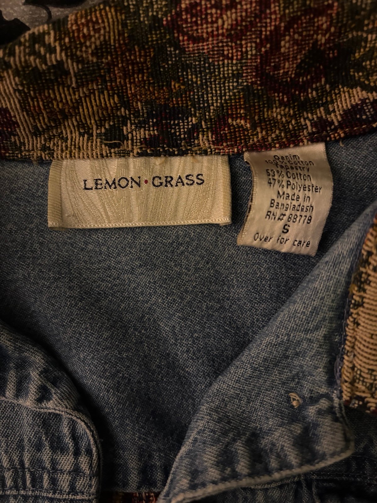 Tapestry denim jacket
