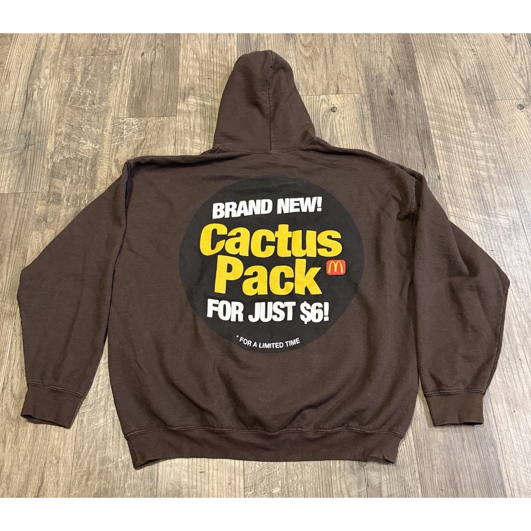 Cactus Jack Travis Scott x McDonalds Brown Cj Smile Hoodie