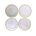 Noritake Patricia Salad Plates White w/ Gold Trim 4982 - Size 7 3/4”