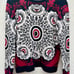 EUC 1490 VALENTINO KNIT TARGET PULL OVER SWEATER SIZE M RED WHITE BLACK