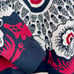 EUC 1490 VALENTINO KNIT TARGET PULL OVER SWEATER SIZE M RED WHITE BLACK