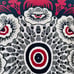 EUC 1490 VALENTINO KNIT TARGET PULL OVER SWEATER SIZE M RED WHITE BLACK