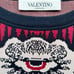 EUC 1490 VALENTINO KNIT TARGET PULL OVER SWEATER SIZE M RED WHITE BLACK