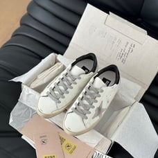Size 5.5 -Authentic Super-Star White and Gold Leather Golden Goose Sneakers