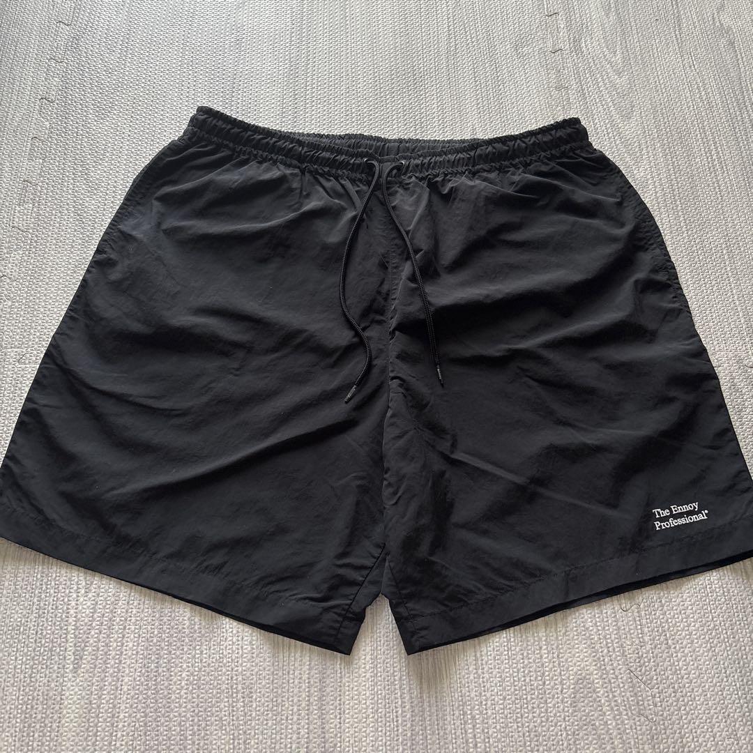 NYLON EASY SHORTS (BLACK) Mサイズ ENNOY