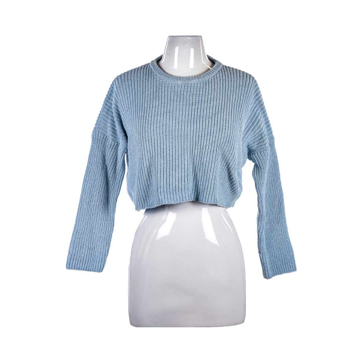 Suite Benedict Cropped Sweaters MED Blue
