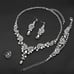 Charcoal Crystal Necklace Earrings Bracelet Ring Bridal Wedding Party Jewelry
