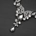 Charcoal Crystal Necklace Earrings Bracelet Ring Bridal Wedding Party Jewelry