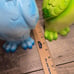 2 Polyresin Exhart Blue &Green Parrot Birds Tropical Figurine Statues