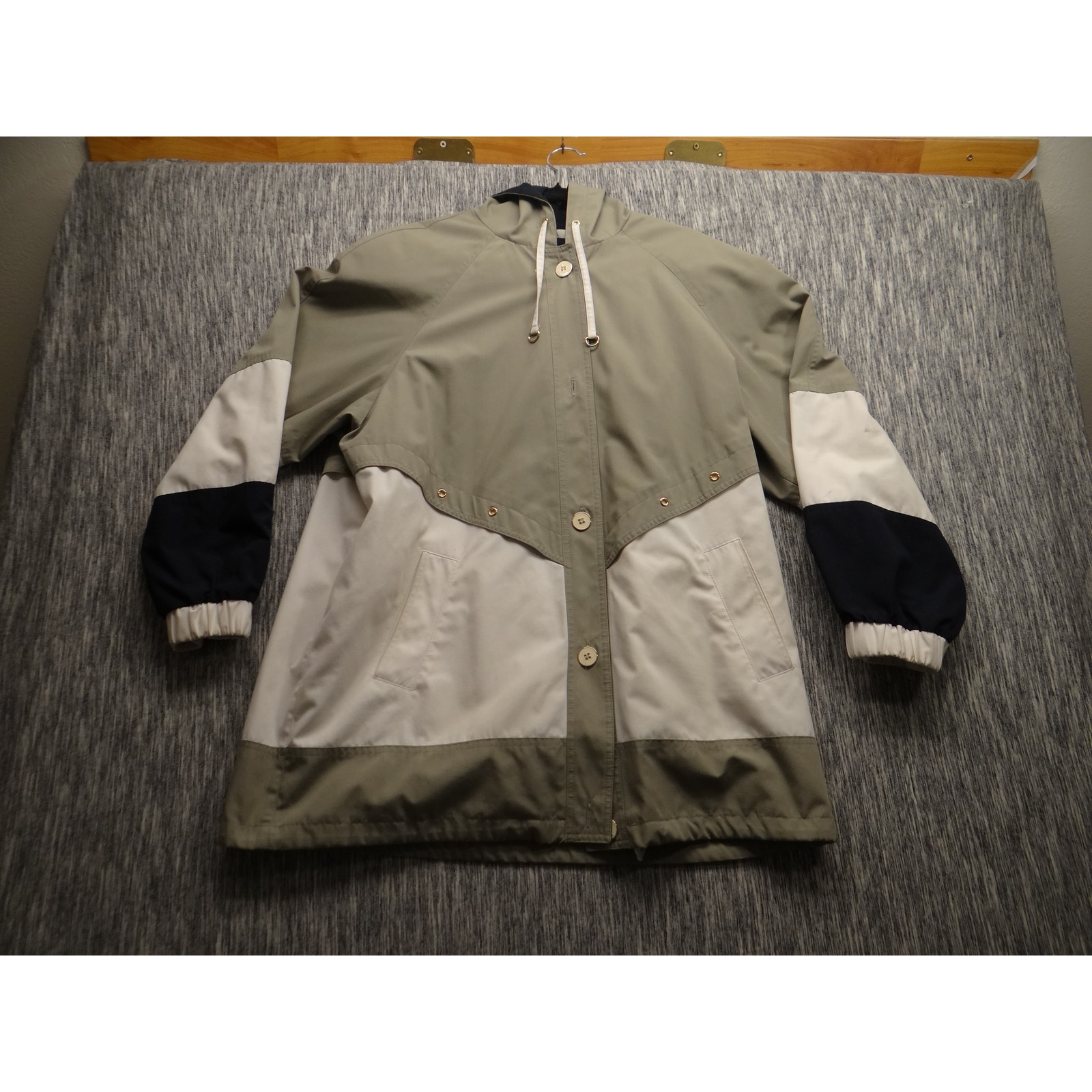 F.S. Limited XL All-Weather Hooded Coat Tan and Ivory