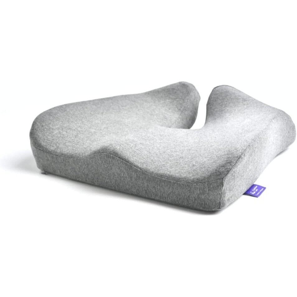 Cushion Lab Pressure Relief Seat Cushion Extra-Dense Memory Foam 16 x16 x3 Gray