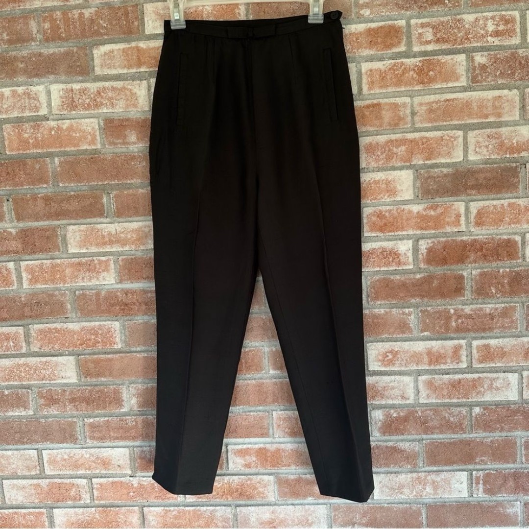 Lilly Pulitzer Vintage 100% Silk Trousers Dress Pants Women’s 4 Black