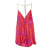 MILLY 100% Silk Red/Purple Print Chain Strap Halter Top Sz 2 295
