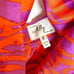 MILLY 100% Silk Red/Purple Print Chain Strap Halter Top Sz 2 295