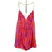 MILLY 100% Silk Red/Purple Print Chain Strap Halter Top Sz 2 295