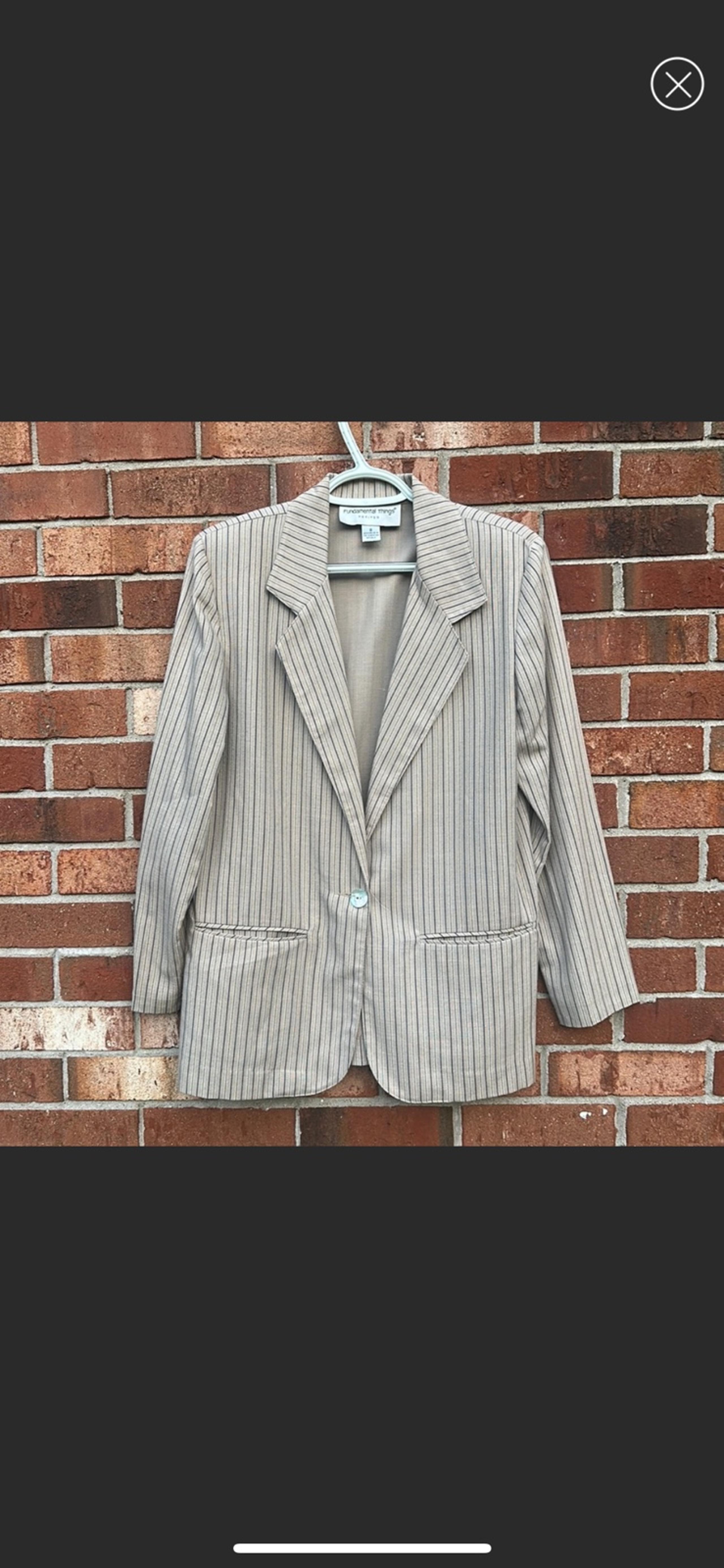 Vintage Fundamental Things lightweight women’s striped blazers size 8