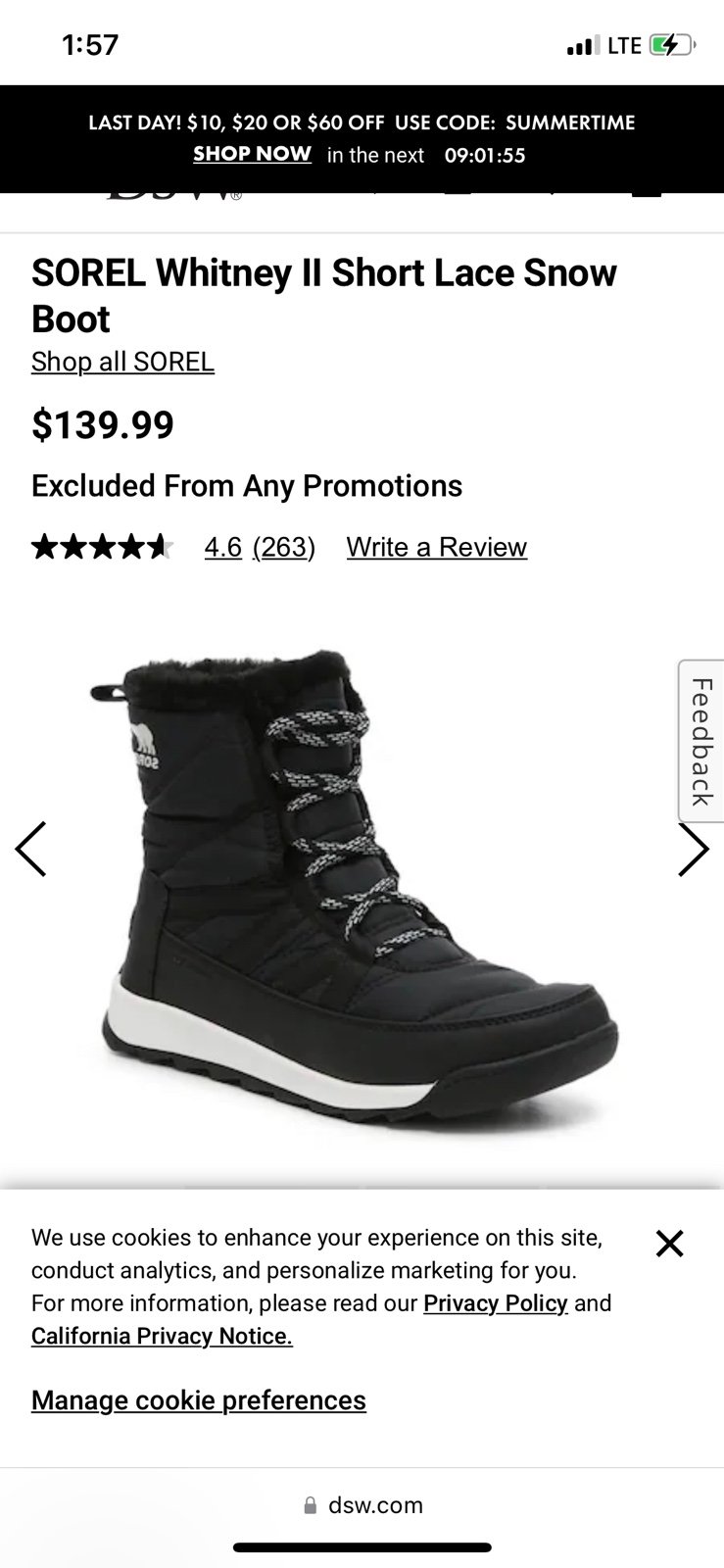 Sorel boots, brand new, size-6