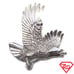 New Flying Eagle charm pendant 925 Solid Silver