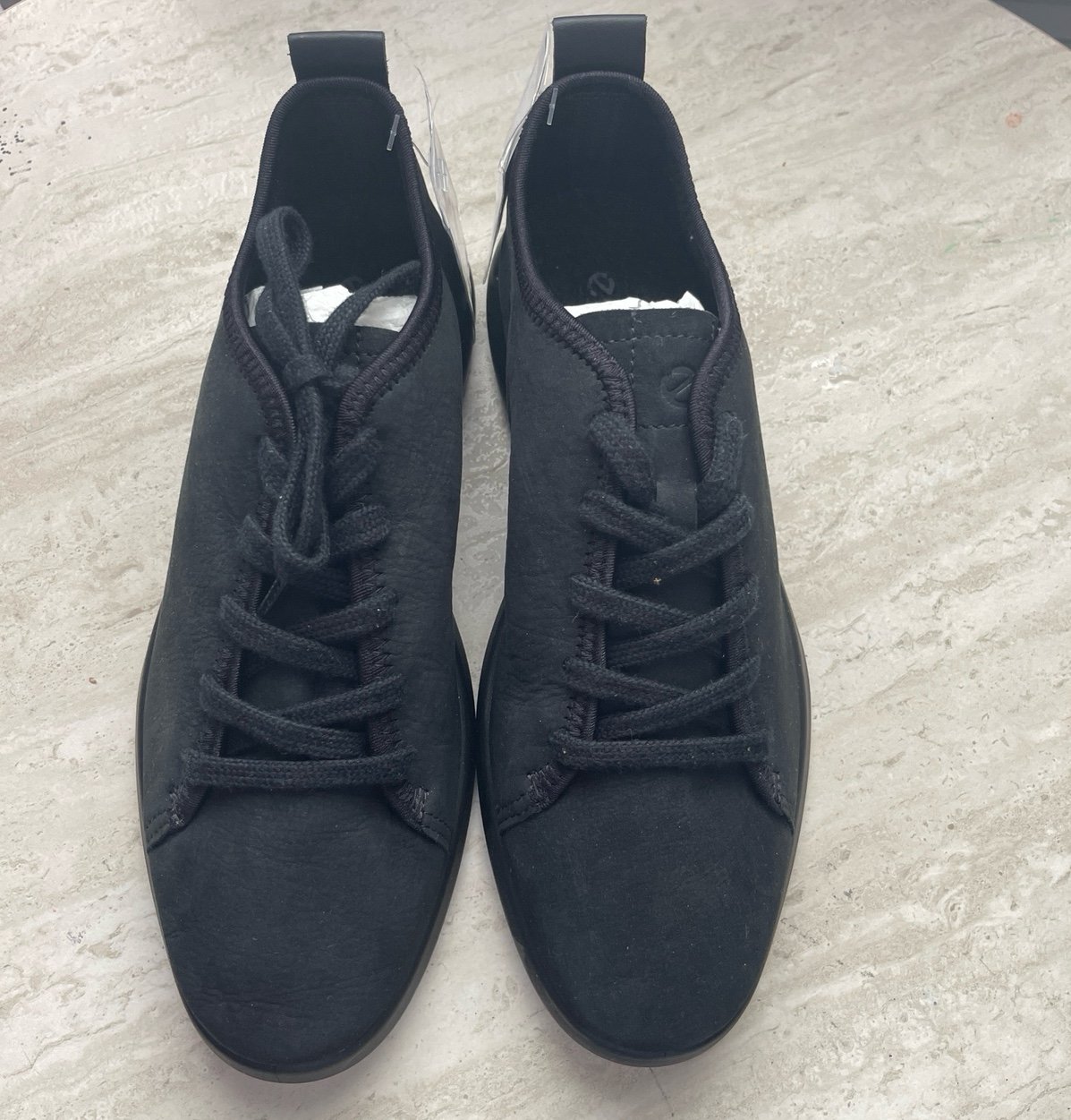 Black soft leather shoes