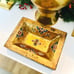 Green, red and gold Florentine Tray (Italy)