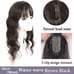Human hair blend dark brown topper extension