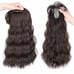 Human hair blend dark brown topper extension