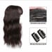 Human hair blend dark brown topper extension