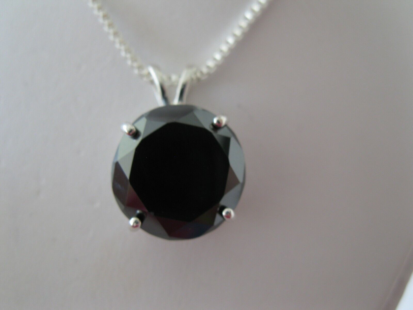 13.50ct NATURAL BLACK DIAMOND NECKLACE/PENDA NT,FREE DIAMOND TESTER,CERTIFI CATE