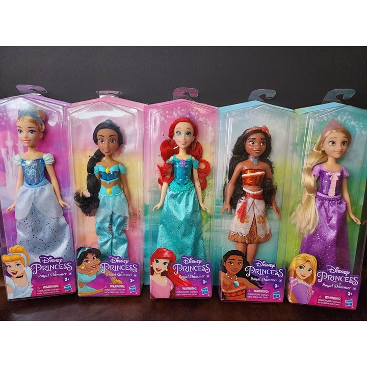 Disney Princess Royal Shimmer 5 Pack Bundle 11 Inch Figures