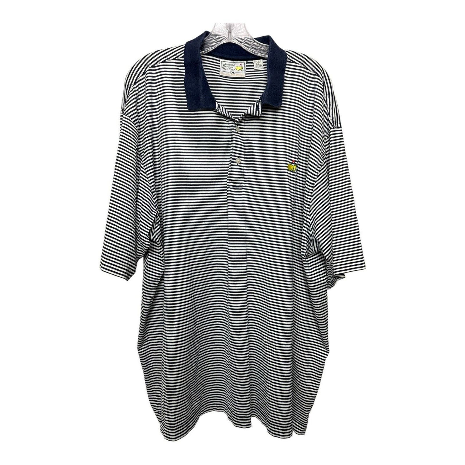Vintage Masters Augusta National Slazenger Golf Shop Striped Polo Shirt XXL