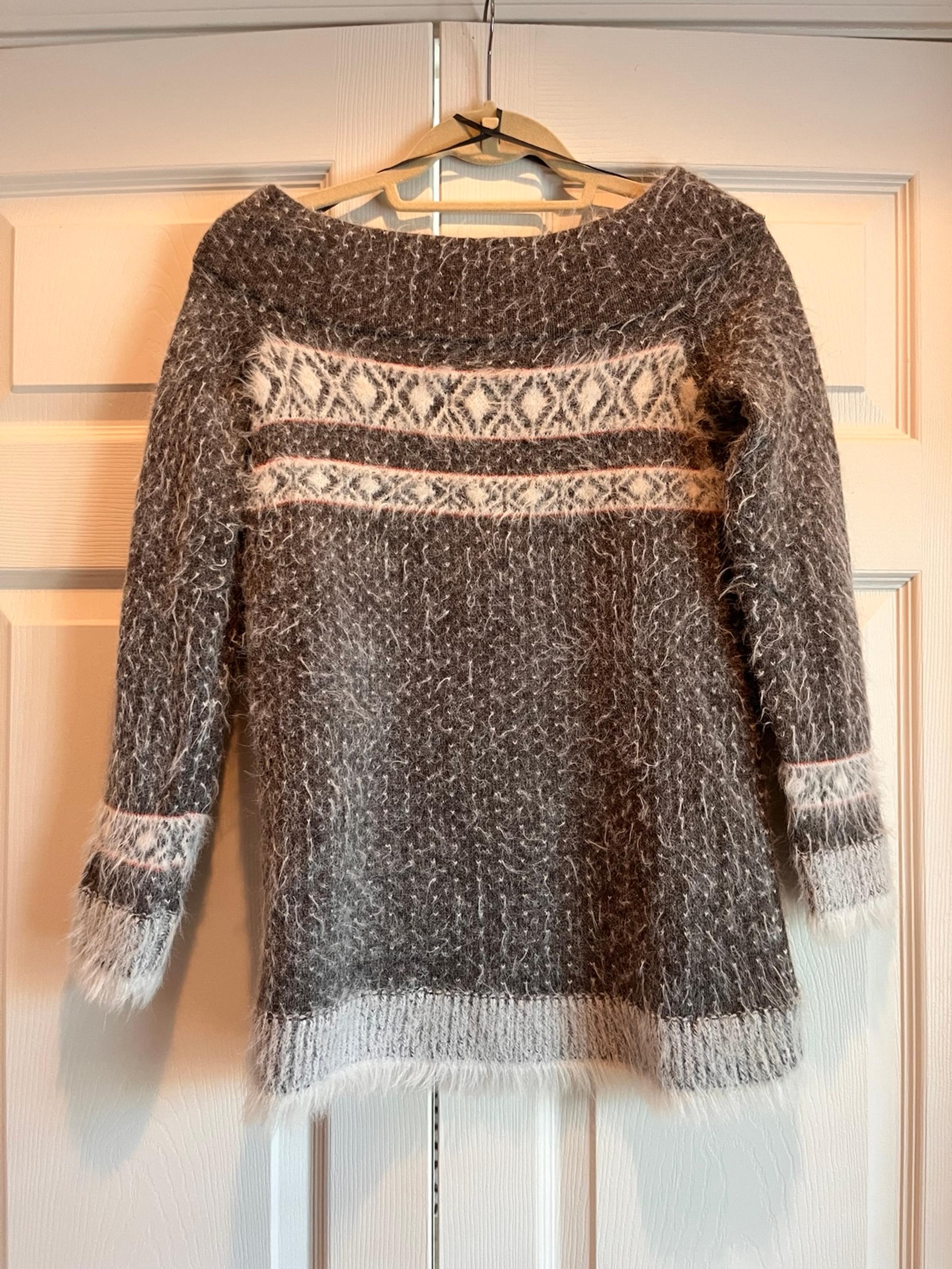 Sleeping on snow/Anthropologie silver grey sweater