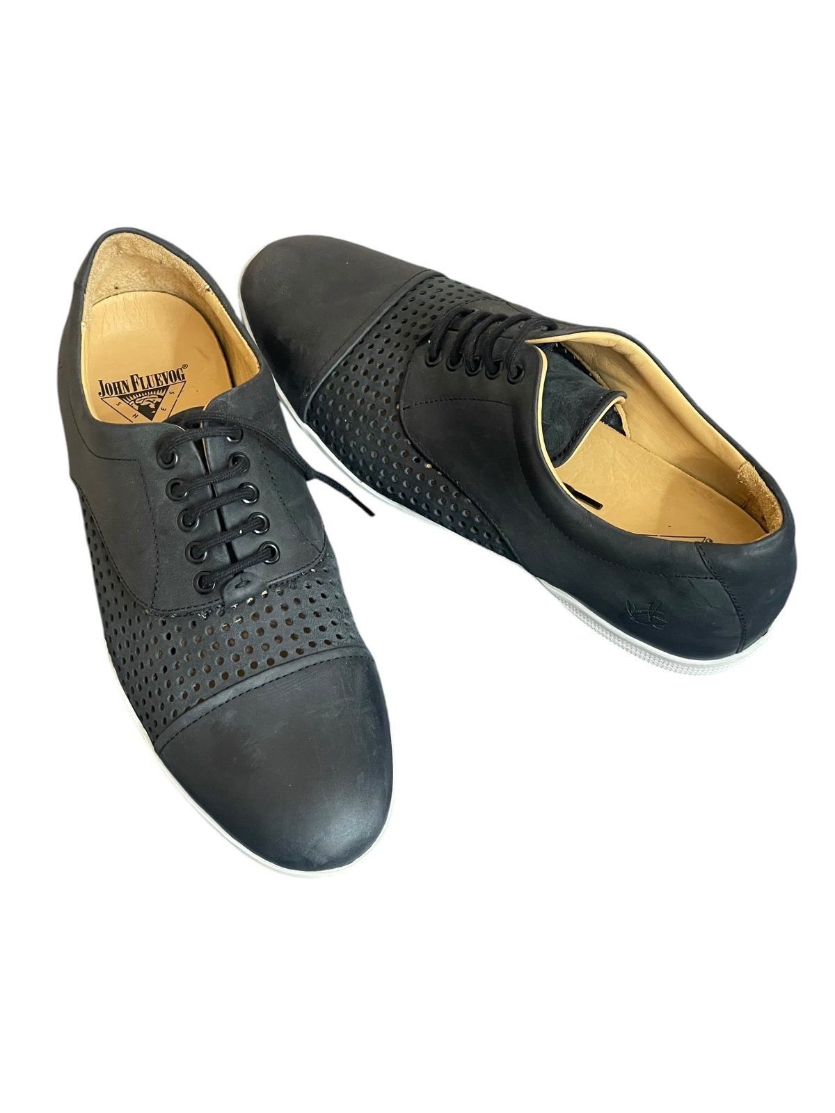 JOHN FLUEVOG soft black color PERFORATED DERBY SNEAKER size 10