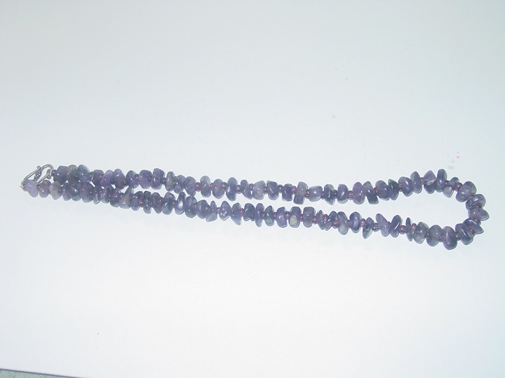 Amethyst Sterling Clasp Beaded Necklace
