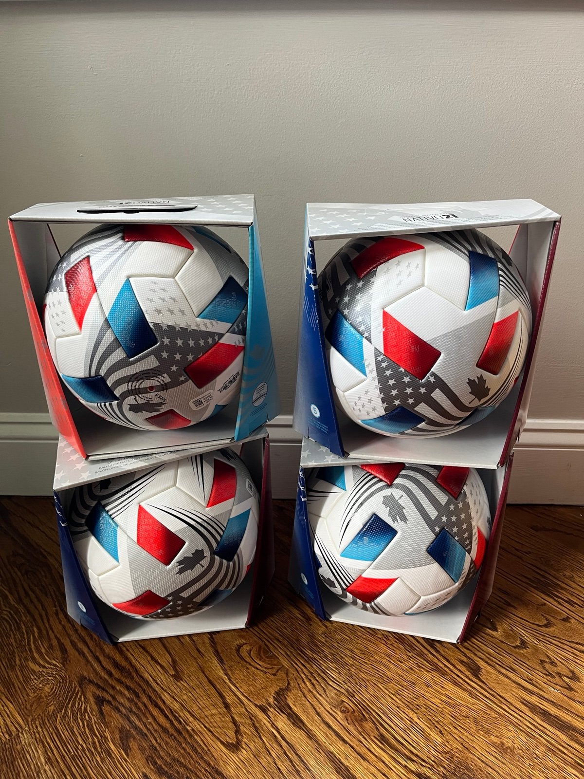 ADIDAS MLS PRO NATIVO 21 OFFICIAL MATCH SOCCER BALL SIZE 5 White lot of 4