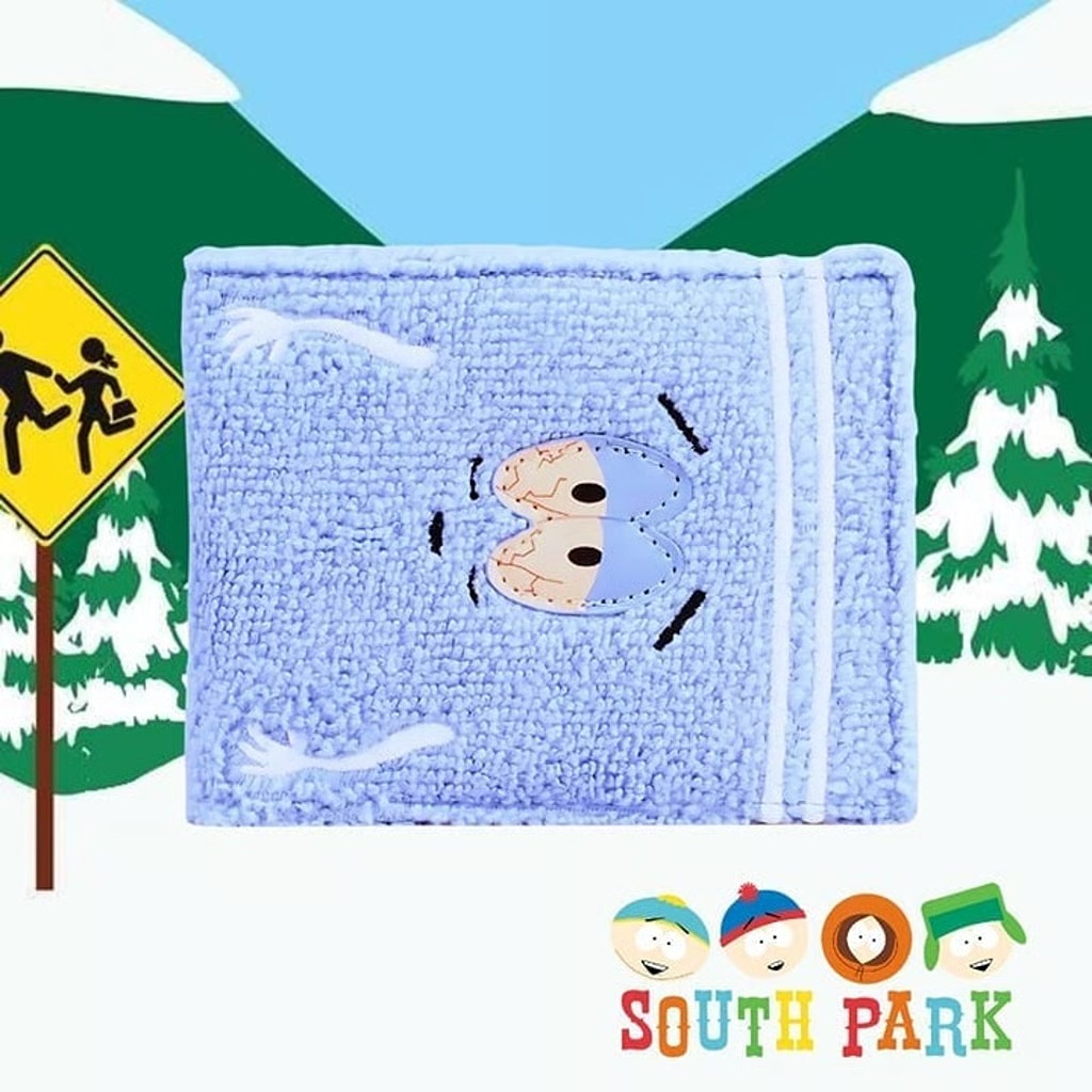 NEW SOUTH PARK TOWELIE BI FOLD WALLET 'HEY KIDS WANT TO GET H***? TEGRIDY FARM