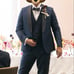 Wing collar shirt tuxedo groom set