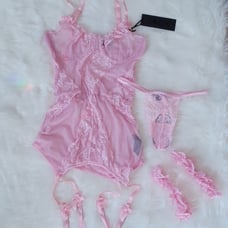 Dolls Kill Widow Gothic pastel Goth Lingerie set