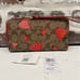 Coach Long Zip Wallet Signature Strawberry print CH523