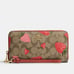 Coach Long Zip Wallet Signature Strawberry print CH523