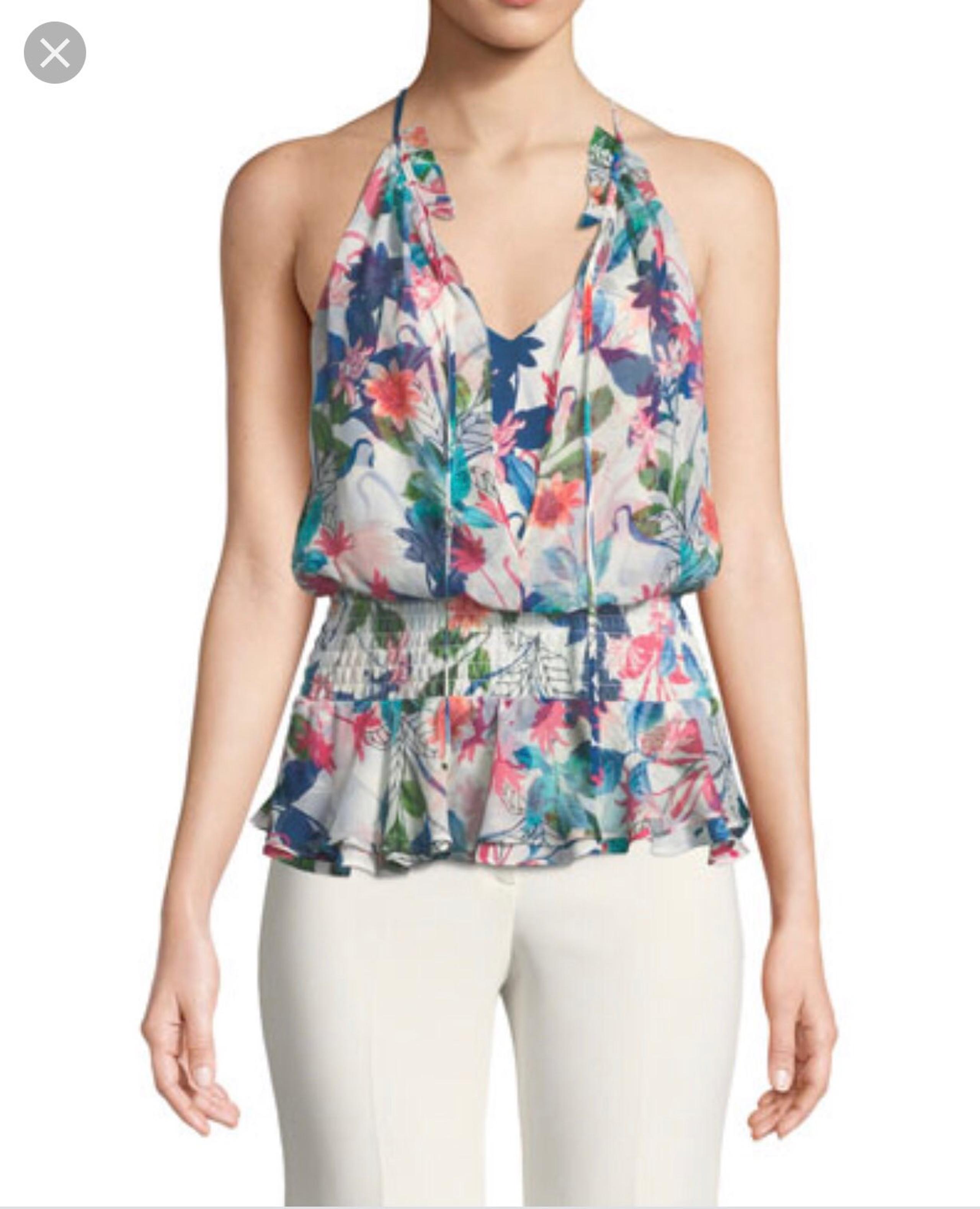 Parker Creed Combo High Neck Blouse