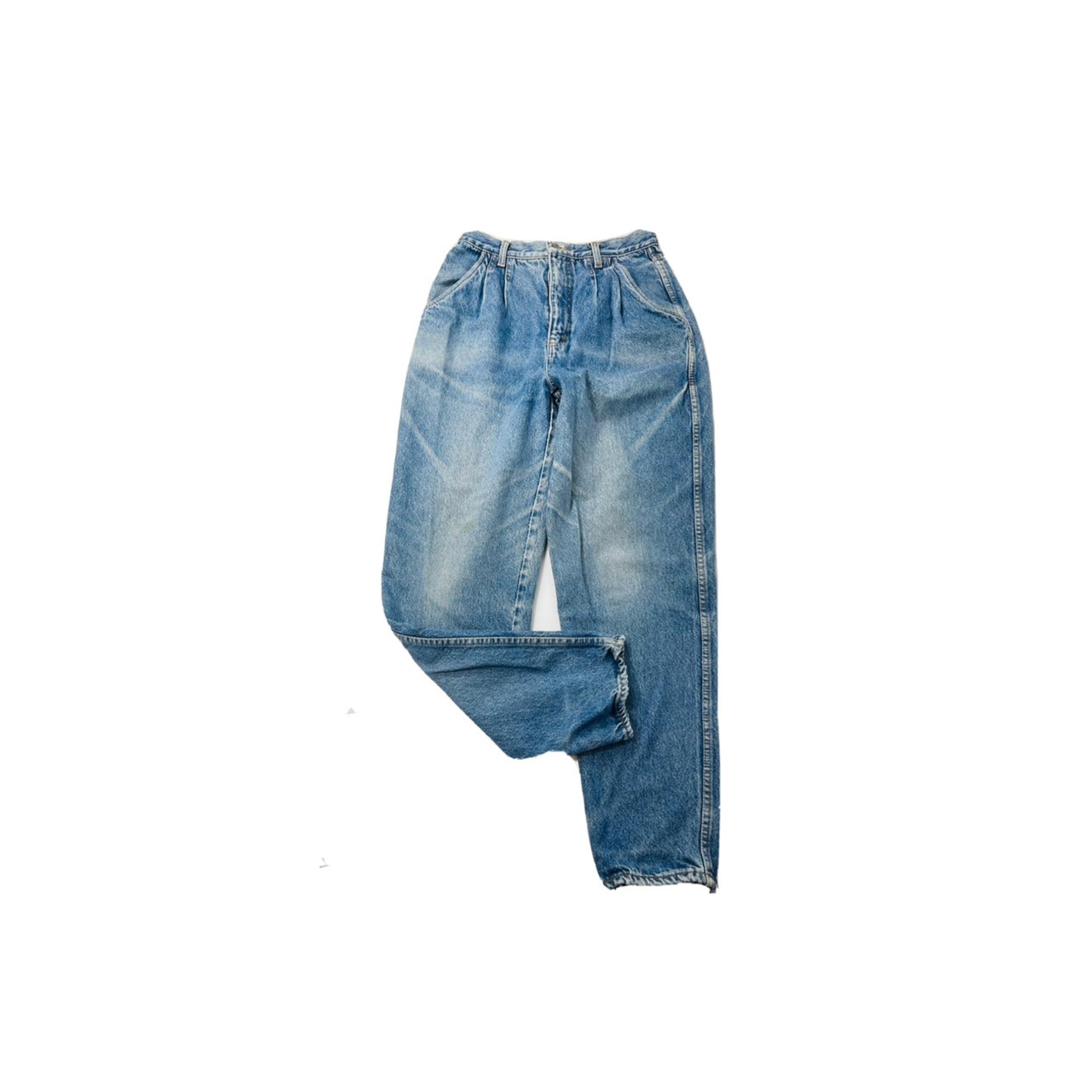 VTG 90s High Rise Taper Leg Pleated Mom Jeans Womens 12