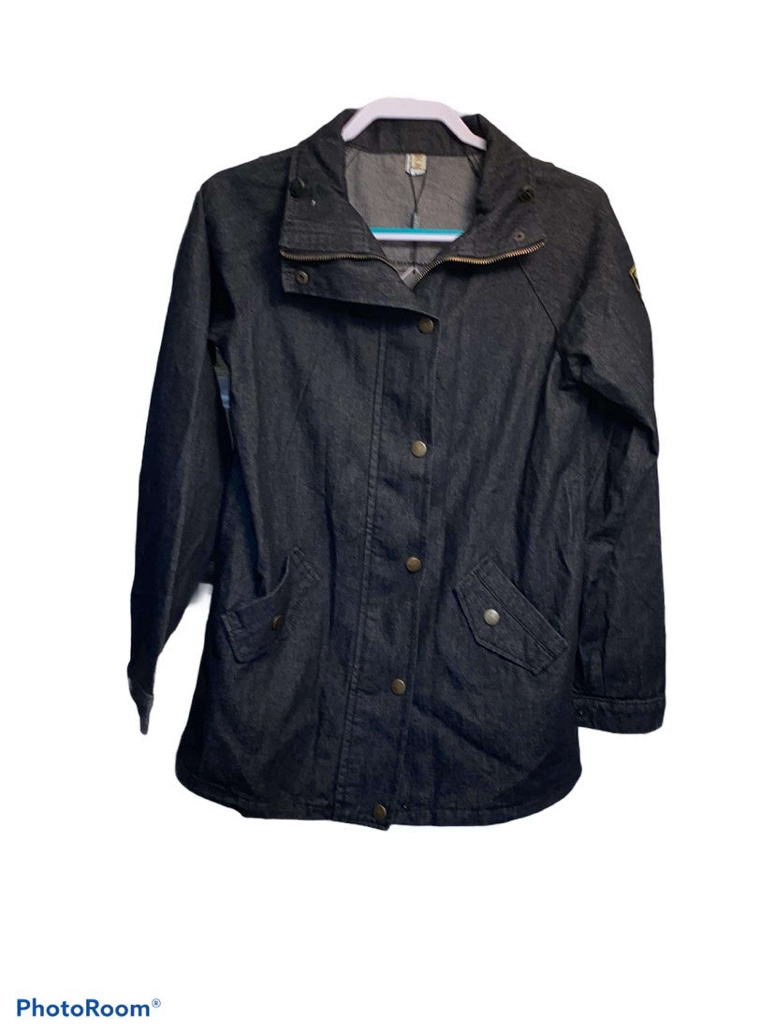 Zaful Forever Young denim jacket dark wa