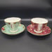 Vintage Royal Albert Old Country Roses Set of 2 Bone China Teacups & Saucers
