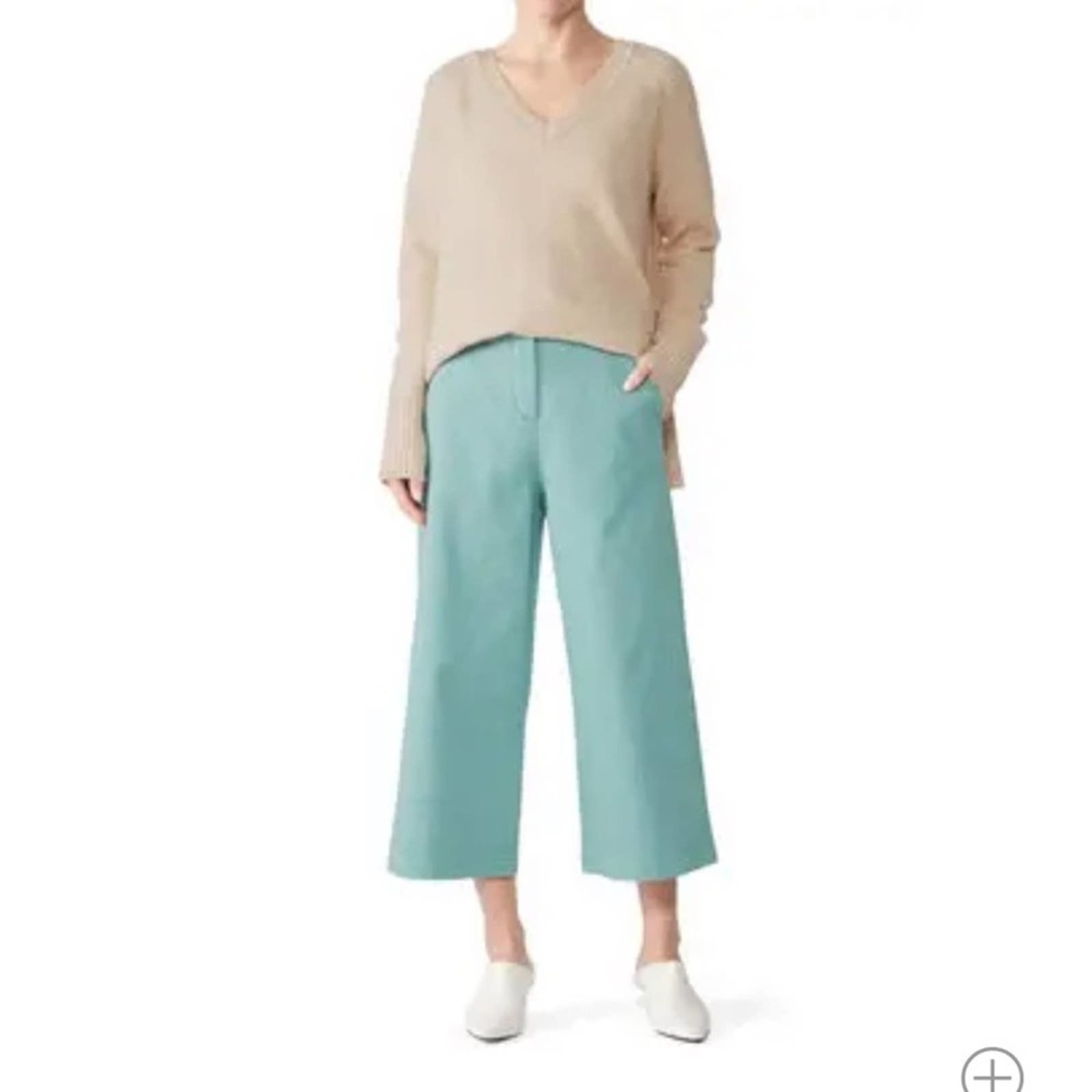 TIBI wide leg cropped pants