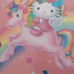 Rainbow Unicorn Rose Sanrio Hello Kitty Vintage Pouch Bag Denim