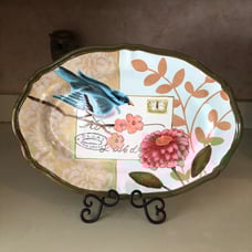 NWOT Certified International Jennifer Brinley Meadows Platter
