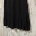 CHANEL Coco Mark Pleated Skirt - Size 40, Wool, Silk, Black