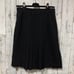 CHANEL Coco Mark Pleated Skirt - Size 40, Wool, Silk, Black