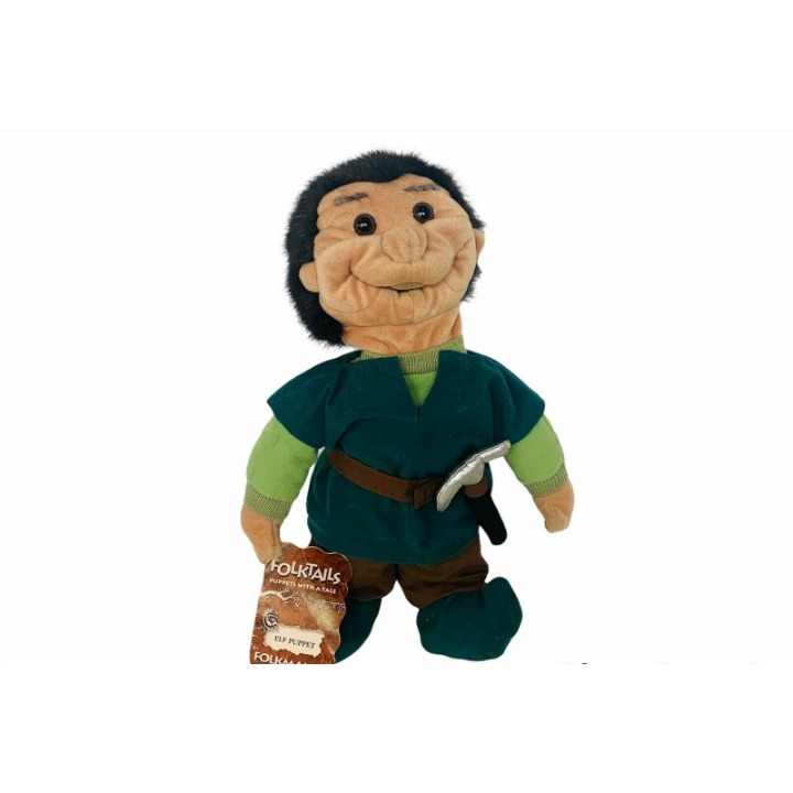 Folktails Elf Puppet Folkmanis NWT vtg tag plush stuffed animal toy figure 15
